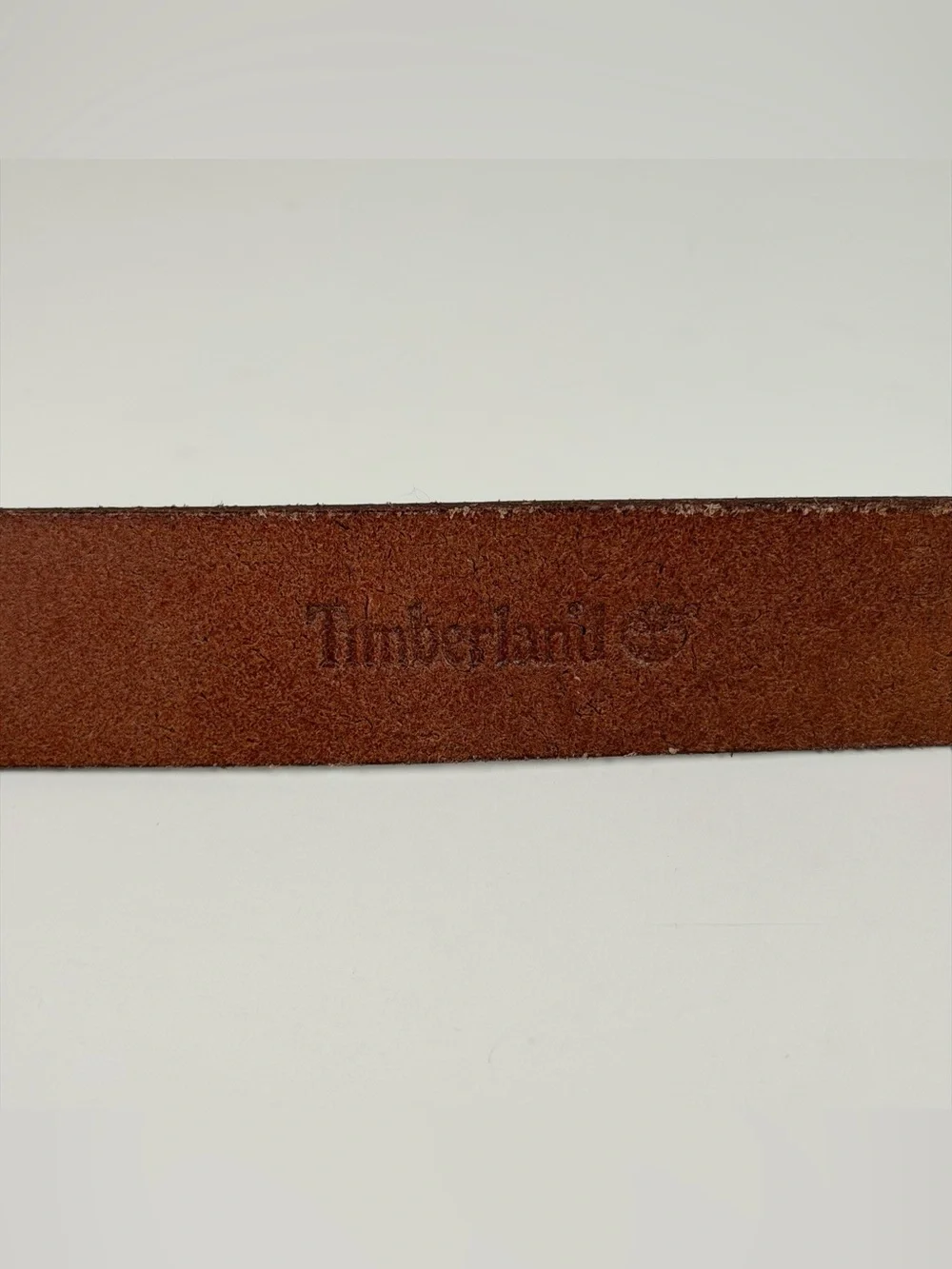 Timberland Womens Casual Leather Belt for Jeans XL 35-39 Chestnut Etched NWT